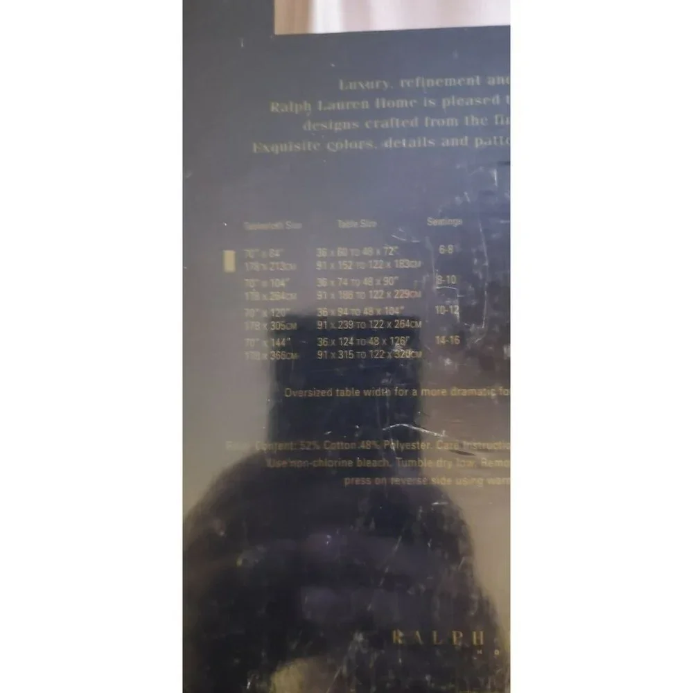 Ralph Lauren Home 70X84 Round‎ Tablecloth